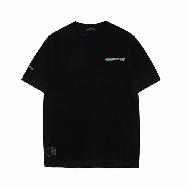 高版本Chrome Hearts 克罗心荧光绿重叠十字印花短袖！面料使用32支 克全棉双纱面料，纹路清晰可见，质感柔软细腻光滑，垂感十足！有一定厚度 非低廉材质