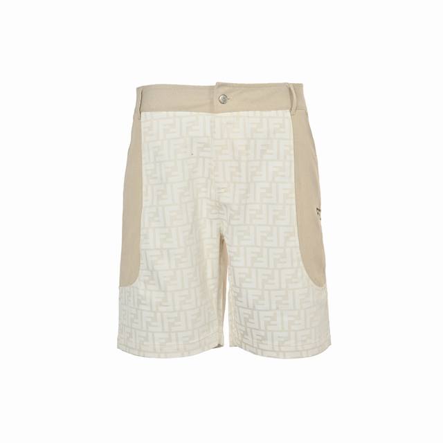 Fendi 芬迪 老花Ff满印拼接短裤 面料原版定制，功能性斜纹面料，成衣百分百定位对条，非常耗时废料，密度手感和原版达到一致，每件衣服皆由师傅纯手工缝制，定制