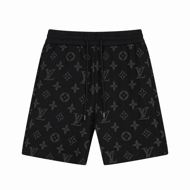 Louis Vuitton 2025Fall 春夏联名系列 老花发泡工艺短裤 定织定染纯棉毛圈 克重360G面料 采用手工工艺 无惧起皮脱落 全套包装 Size