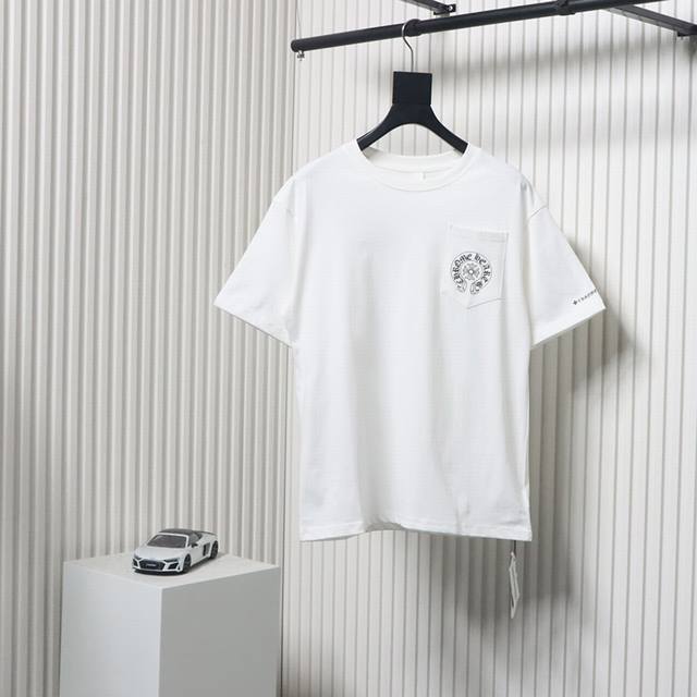 Chrome Hearts Ch 克罗心梵文十字架印花短袖T桖采用直喷进口机器印花五金辅料均开磨定制正确配置 黑色2025克罗心正品包装 280克定制定染双纱棉