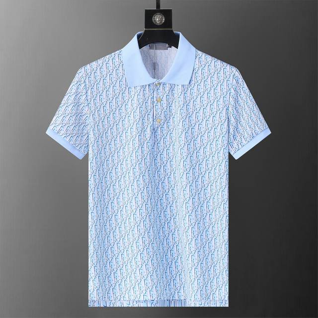 Dior 迪奥 新款高品质翻领polo衫，金属Logo扣子，做工精致，官网同步，时尚百搭M-3Xl