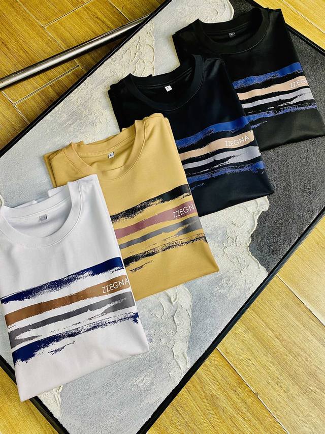 官网同款可穿205斤 杰尼亚Zegna 原单品质 2025最新款短袖 精选专柜订制顶级双丝光棉进口面料 所有细节做工完美1比1复刻 还原正品百分百 原版五金 高