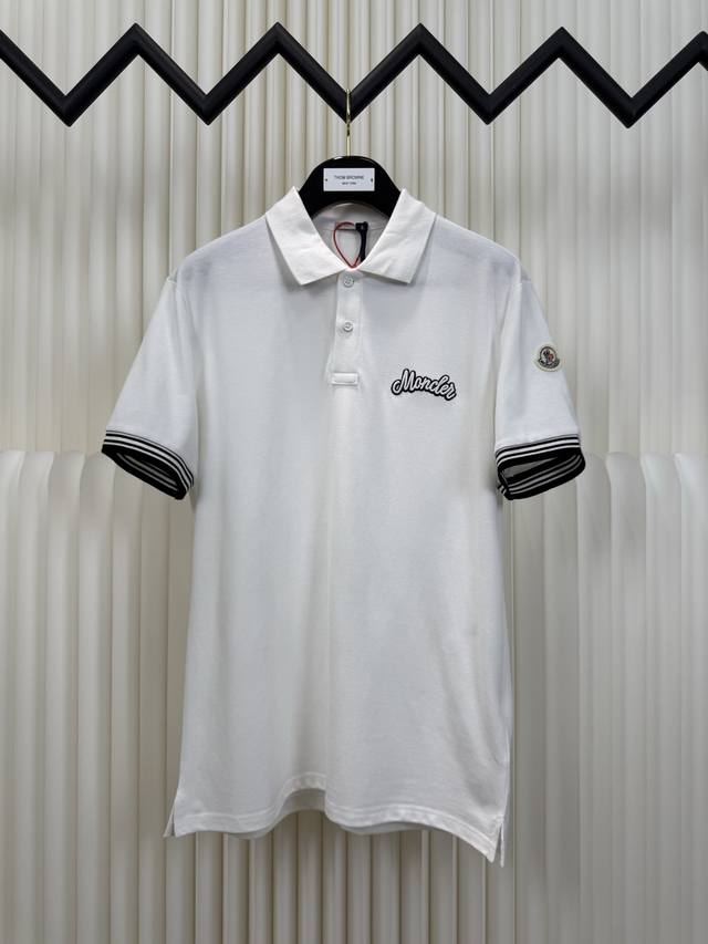 蒙口Moncler 标识刺绣polo衫 正品开版-实体柜台-顶奢品质 秒杀市面一切版 定制珠地纯棉缎 呼吸的空气棉 尊享云端棉感 触感软糯 轻盈垂顺 纯净白基