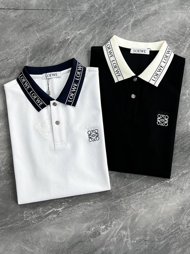 新品 香港洋行渠道货，2025春夏新款Lo*We Anagram刺绣标识原单男士高端商务休闲丝光珠地棉马球polo衫！极符合Lo*We美学基调的一款polo衫，