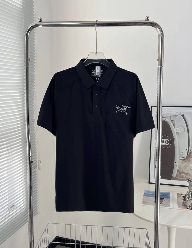 609# Arc'teryx 始祖鸟高档拼接polo衫 高克重面料，面料柔软顺滑，舒适，上身质感超好，夏季首选！臻品级！ 每个男生的衣橱里，必定有一件百穿不厌的