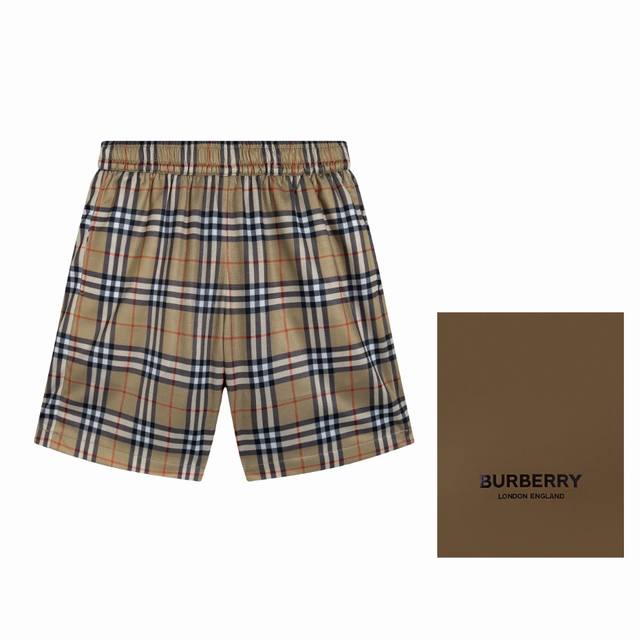 Burberry爆款！ 太好看啦马上入手不要犹预、巴宝莉短裤里面最爆的单品！ 原版100%聚酯纤维斜纹面料，干爽透气又比真丝更加实用耐穿完美不可多得一款经典卡其