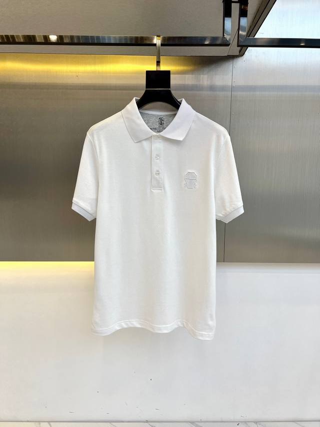 Bc、25S春夏新款网眼丝光棉布基础翻领短Tee，经典徽章刺绣图案商务休闲短袖polo衫！这款polo衫选用了客供定制的网眼丝光棉布面料，手感轻薄且丝滑，带给您