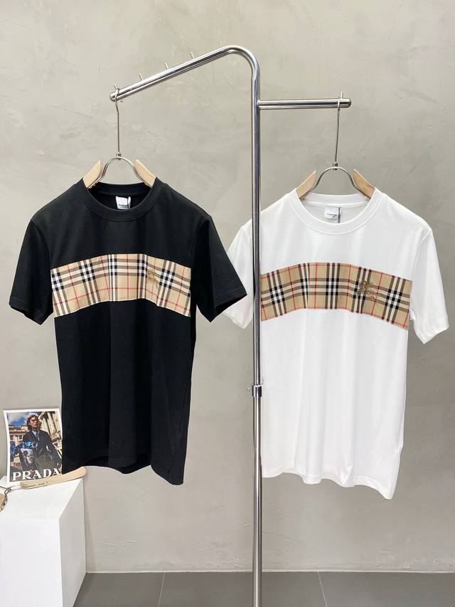 Burberry巴宝莉独家专供新款原单男士休闲春夏短袖 高端定制 高端版本 时尚百搭爆款进口面料 手感超柔软细腻 穿着亲肤舒适 高端精品 代工厂p精细做工 上身