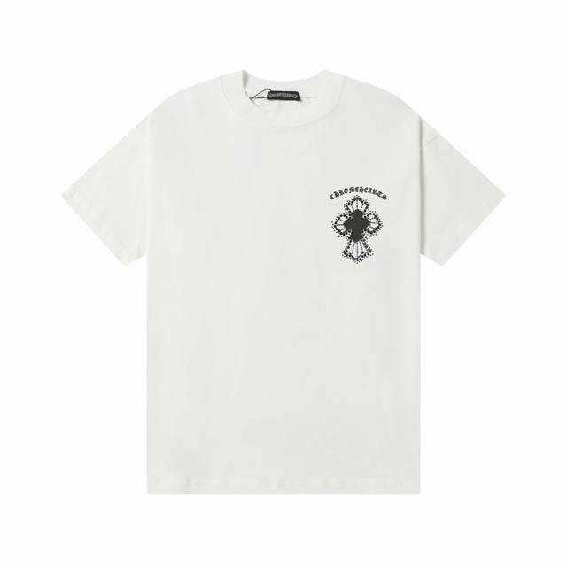 上新 款号:G929 Chrome Hearts克罗心新款经典十字架烫钻Logo休闲圆领短袖T恤 小红书热门爆款｜明星网红同款穿搭 1面料采用26支270克纯棉