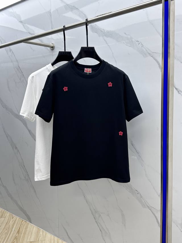 Kenzo 2025Fw春夏新品圆领打底外穿T恤，立体感Logo微廓形半袖 活性纯棉打底T恤，棉，手感面糯有骨感，柔而有韧性。工艺处理，韧性和抗皱性能得到大幅度