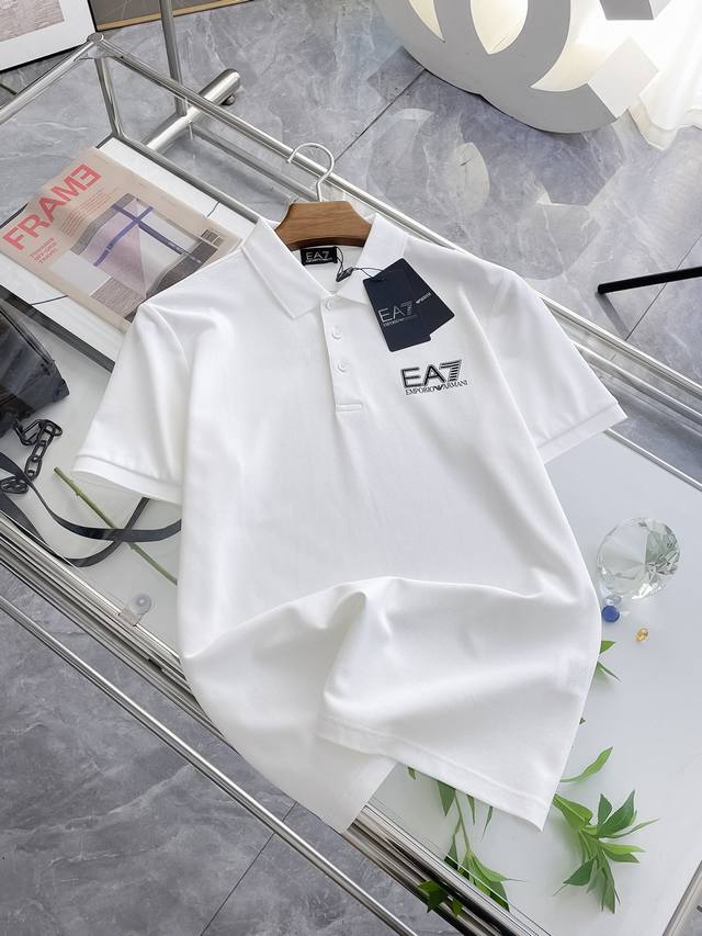 开春新品 新品上市 阿玛尼 2025Ss夏季新款字母Logo男士翻领polo衫！经典商务男款，高端男装的天花板级别的商务男款！简约时尚大气不失优雅，单穿内搭体面
