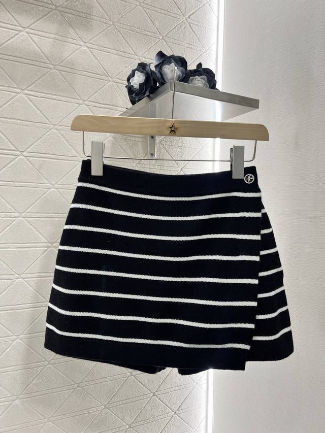 chane*新品 条纹针织裙裤