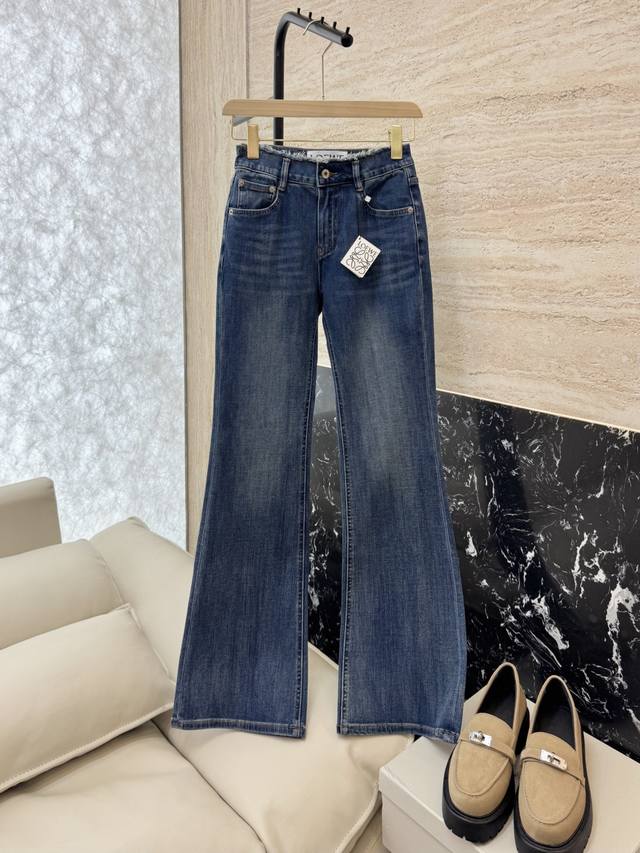 cx025#新款牛仔裤 Loewe 绣花 弹力牛仔棉显瘦牛仔裤 26-30码