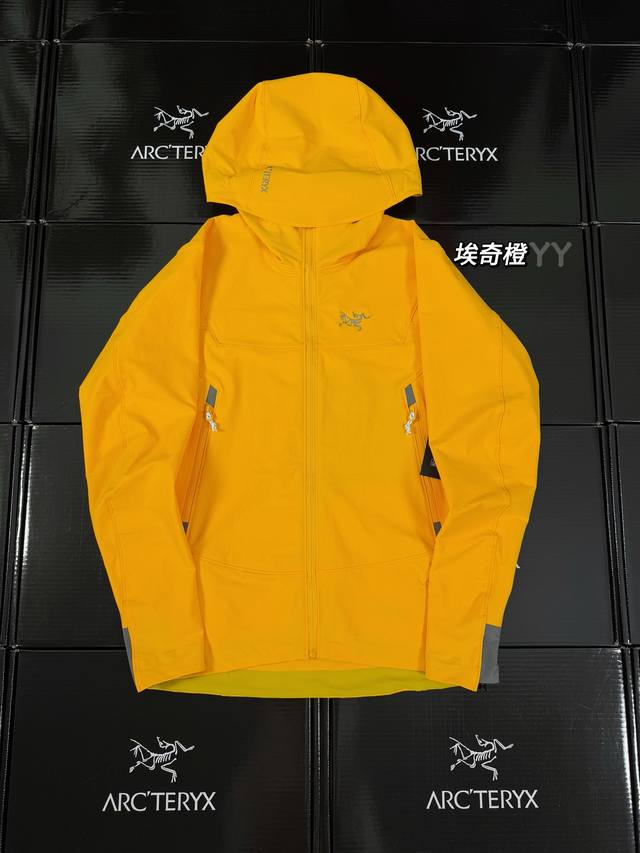 软壳 Lw 春夏薄款 七色齐发 顶级品质Arcteryx始祖鸟 Gamma Hoody Gamma系列 Logo徽标防风连帽夹克衣外套 原厂出品！品质保证！ 厚
