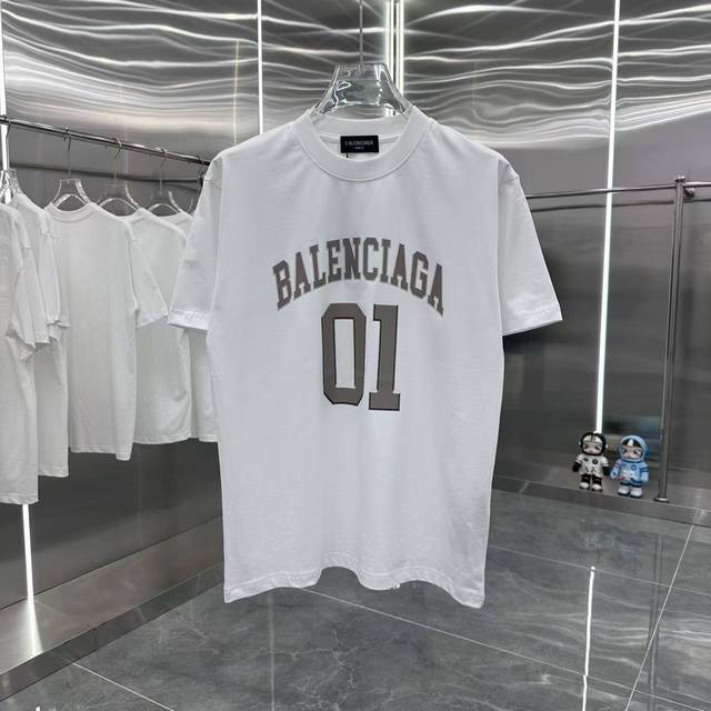 款号6712 重磅面料300克双纱Balenciaga巴黎世家流体字母经典款印花短袖 从面料到辅料全部跟足Zp 进口松井公司浆料印花绝不开裂 三标齐全 原版包装