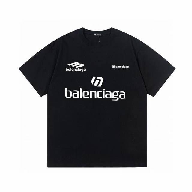 款号6711 重磅面料300克双纱Balenciaga巴黎世家流体字母经典款印花短袖 从面料到辅料全部跟足Zp 进口松井公司浆料印花绝不开裂 三标齐全 原版包装