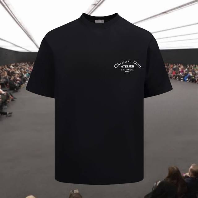 高品质 Dior 迪奥 2025印花图案纯棉短袖T恤，定制32支300克同缸染面料 手感非常舒服 春夏最新砖柜同步 Os落肩版型 时尚又个性 超级百搭好看的一款