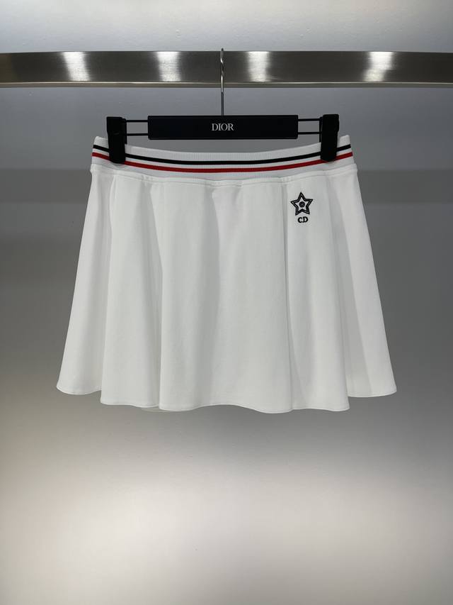 独家首发原单品质 Di*R 25 新款网球系列运动风刺绣Logo撞色边百褶短裙！气质女团风 甜美复古风美到没朋友 上身时髦又高级～Sml