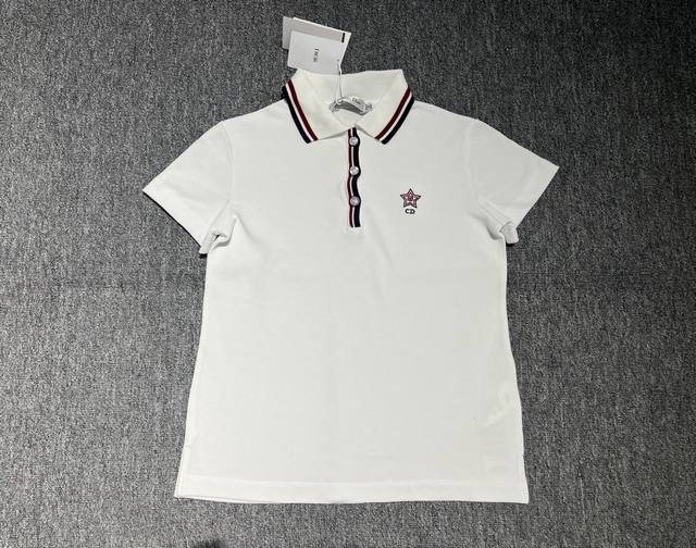 do-W， ,小星星polo衫，原版开发， 白Sml，现货发售