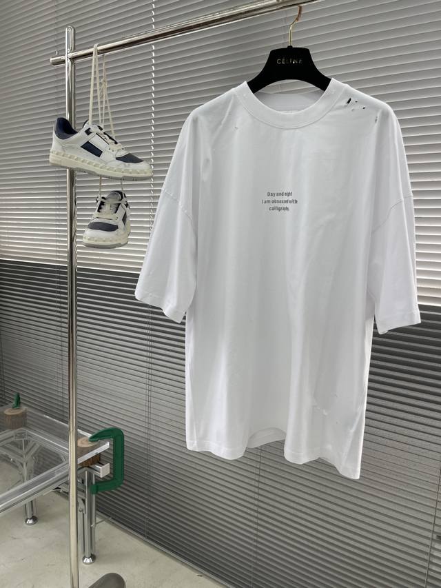Almostblack 新晋潮牌2025Ss春夏新款半袖 爆款定制纯棉面料 采用手工印花工艺 面料舒适质感 码数：S-Xxl