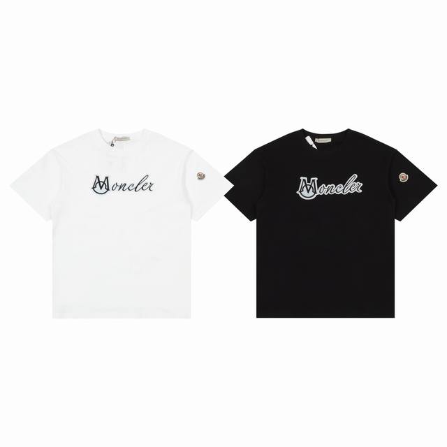 moncler 蒙口 260克圆领短袖T恤 品牌贴布刺绣字母Logo章仔标识 官方同步 高版本 高品质 时尚个性 百搭潮流 纯原品质 原版面料 吊牌 领标 水洗