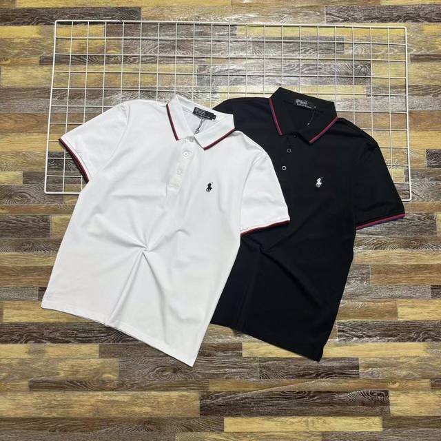 新款上新 限量款爆款推荐2025新款Ralph Lauren拉夫劳伦保罗大马标刺三粒扣胸前刺绣小标翻领Polo衫短袖 专柜同步64支定制级别双重水洗珠地棉网眼，