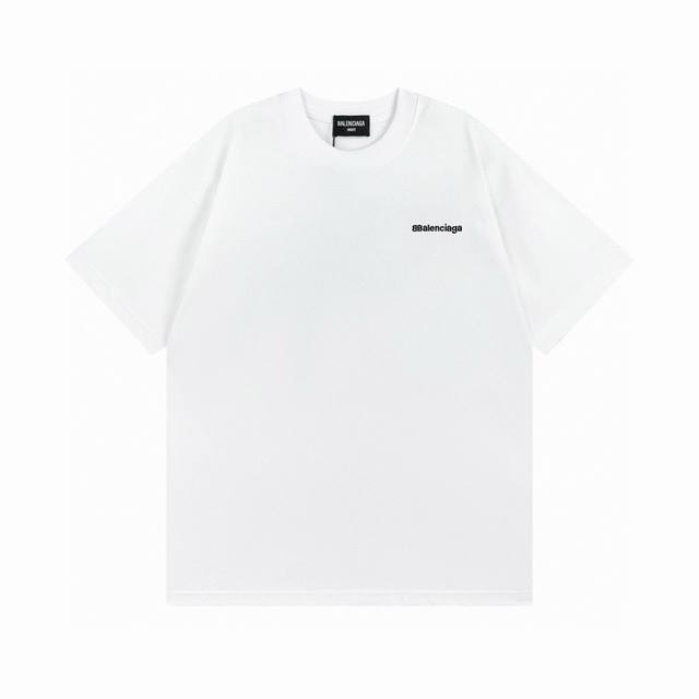 balenciaga 巴黎世家2025 Ss 胸前经典小标字母刺绣短袖T恤 本市场No.1的质量 真正天花板品质 全部原版开发注意细节图 避免被盗图商家混发 正