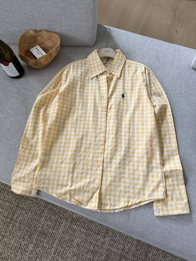 拉夫劳伦Ralph Lauren格子提花基础小马刺绣Logo衬衫 主供平台直播 P实体 Zp品质1:1打版 可扫码进入Gf网站 柜台品质 细节品质独一家 进口品