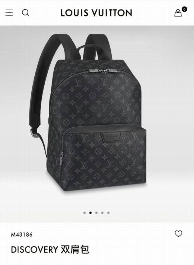louis Vuitton Discovery 黑花双肩包 路易威登Lv 最新款男女情侣款黑花双肩包 M43186 Discovery 双肩包 Discover