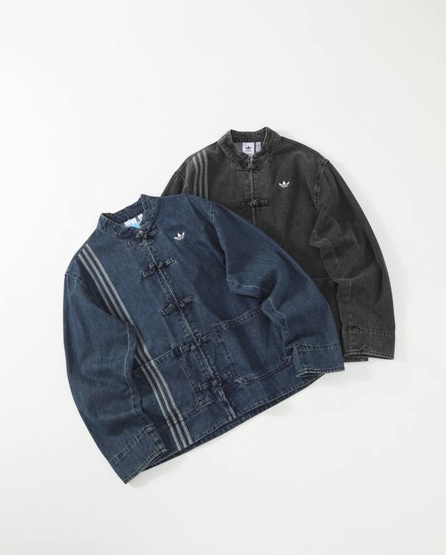 adidas Originals Ctt Ctt 3.0 蛇年限定 新中式运动宽松牛仔外套 男女同款 陈冠希上身同款｜华流才是最屌的 新中式真的杀疯了！ 阿迪把