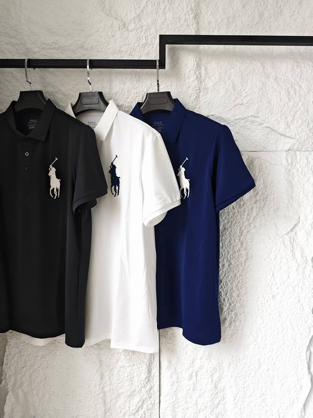 ralph Lauren 拉夫劳伦大马刺绣短袖Polo衫 三色重构绅士运动法典 珠地网眼面料打造蜂巢呼吸矩阵 每个转角都在向平庸运动美学宣战 数字3是优秀的象征