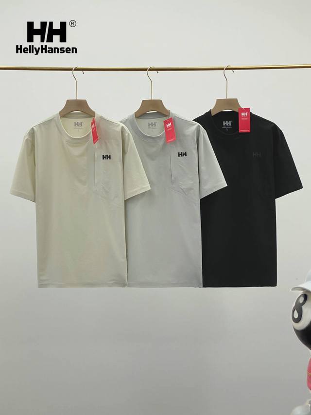 供 海丽汉森Hh冰丝速干压胶透气短袖T恤 采用新品冰丝速干面料，不褪色不变形不缩水手感超级柔软 ，超适合夏天，柔软光滑 上身柔和舒适，活动时不闷汗 不紧绷，干爽