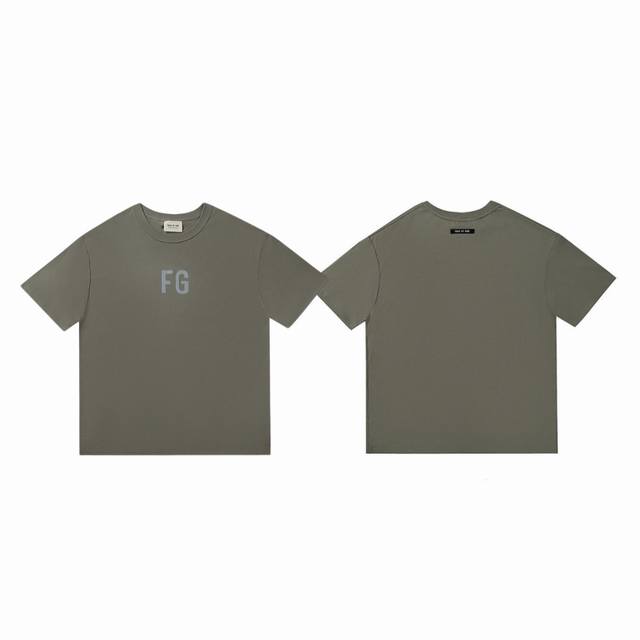 fear Of God Fog 主线 反光 3M 字母 Logo 情侣圆领短袖T恤-顶级复刻版本 Color：绿色 Size：S M L Xl Number：2