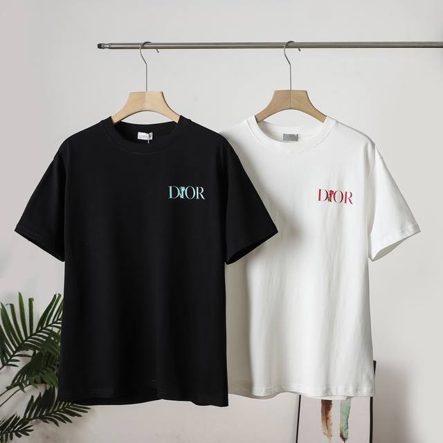 市场独家纯原 Dior 迪奥2025Ss夏季新款印花重磅纯棉T恤 原版面料高版本高品质 网红明星同款 280克32支双精梳棉定制水洗面料 采用进口印花机器彩色数