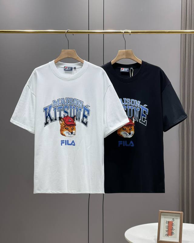 fila 斐乐动物头像夏季新款宽松情侣款短袖T恤 款号：C149 颜色: 黑色 白色 细节版本一比一复刻 重磅专柜最新款！走一波！绝对私房牛货！ 原厂面料采用2
