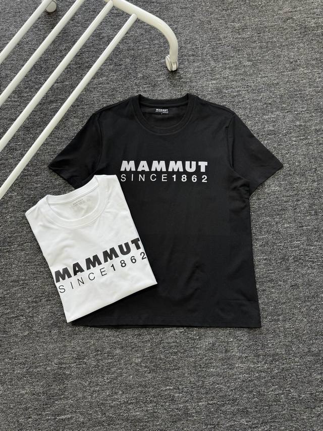 mammut 猛犸象 男子休闲运动速干字母印花情侣短袖T恤 小红书热门爆款，明星网红同款穿搭，男女日常通勤穿搭必备单品！ 高品质7A抗菌三防户外面料，亲肤透气不