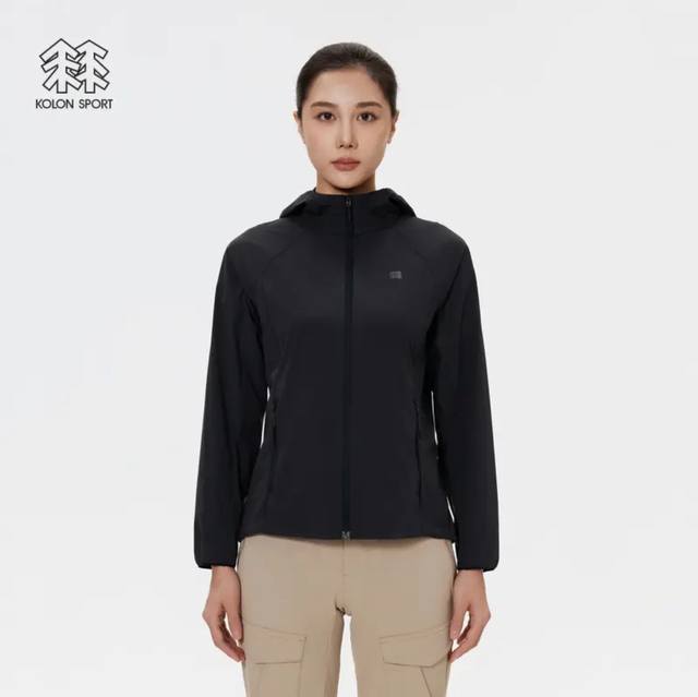 配盒装-可隆Kolon Sport Hike 系列 弹力针织连帽印花 凉感防晒服 防晒Upf70+内里全包边 面料全部采用高定制面料，轻质量感，挺阔有型，四面弹