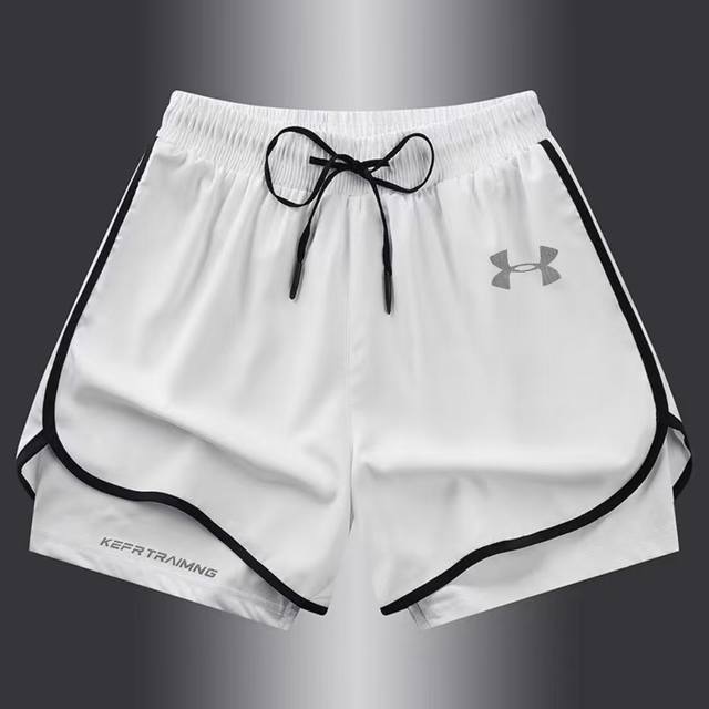 under Armour 安德玛春夏季Launch二合一男女同款 情侣速干假两件运动三分速干跑步运动短裤，防走光透气跑步训练安德玛健身短裤 春夏款，跑步健身速干