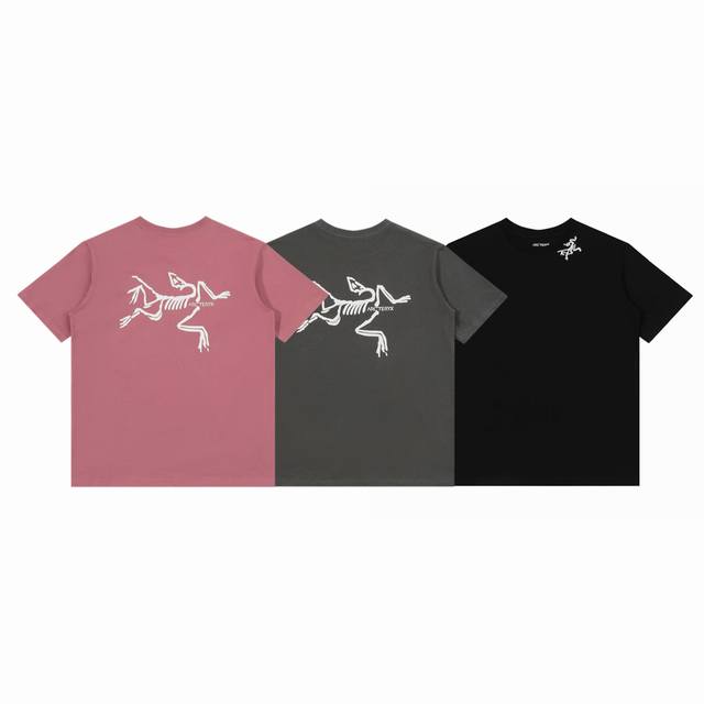 arc'teryx 始祖鸟25Ss 最新色系领标刺绣后背印花休闲情侣短袖T恤-顶级品质 Coler：碳灰色 梅子色 黑色 Size：S M L Xl Numbe