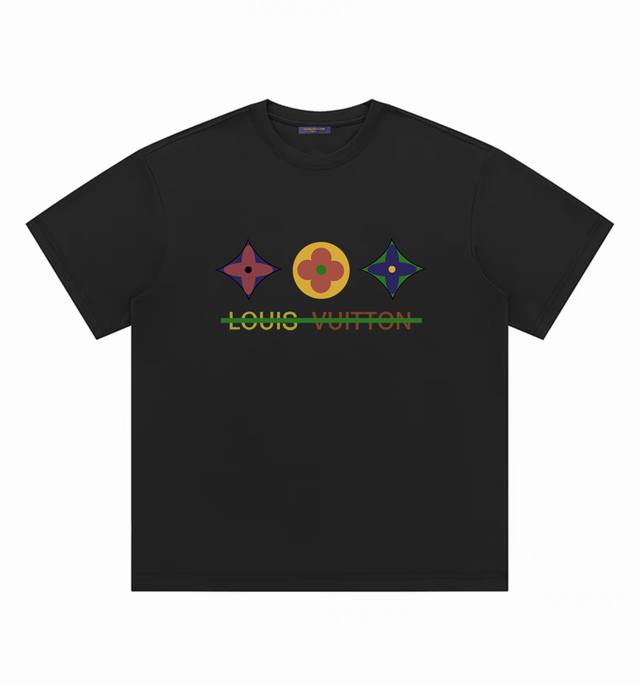 louis Vuitton Lv 路易威登经典老花圆领短袖半袖T恤 面料采用260克纯棉双纱食毛面料 双线二本针压线 久洗不变形 原版定制三标 高端进口印花 随