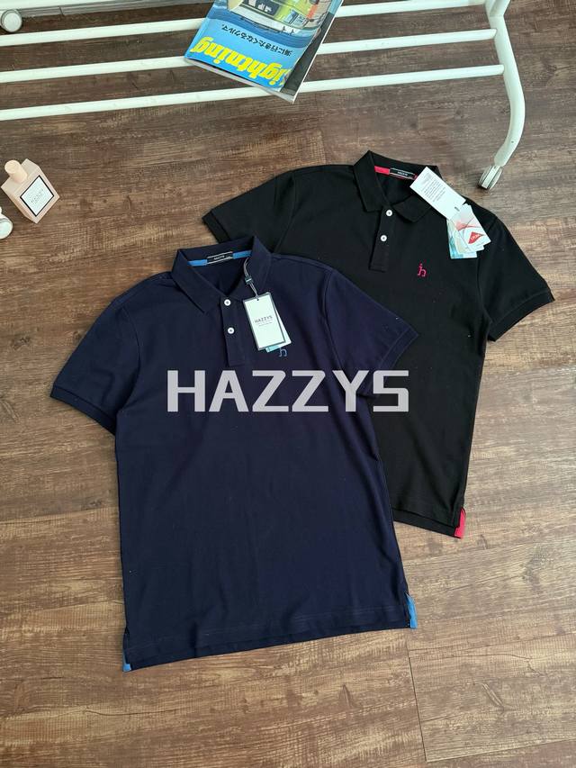 hazzys哈吉斯25夏季新配色哈狗刺绣新疆棉半袖翻领Polo衫短袖T恤 官W同步在售款 售价1170+ 销量超高 5联吊卡！品质硬货！面料到细节无可挑剔！专柜