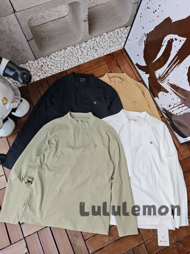 lululemon2025春夏新款Soft Jersey系列户外休闲健身跑步高弹性运动半拉链长袖 高密度贴身透气 健身训练长袖！ 立体剪裁，用心好料！Soft