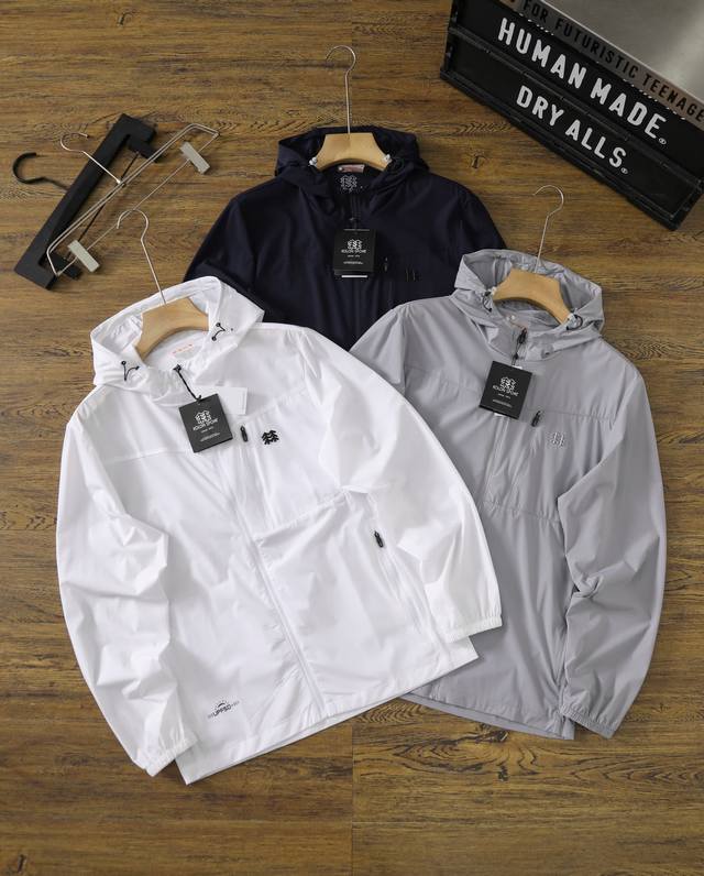 kolon Sport-可隆男士户外休闲轻薄透气冰丝凉感高弹力连帽Upf70+防晒衣 男女可穿，亦可搭配情侣！不同于市面的大众款皮肤衣！ 做工工艺方面更加考究！