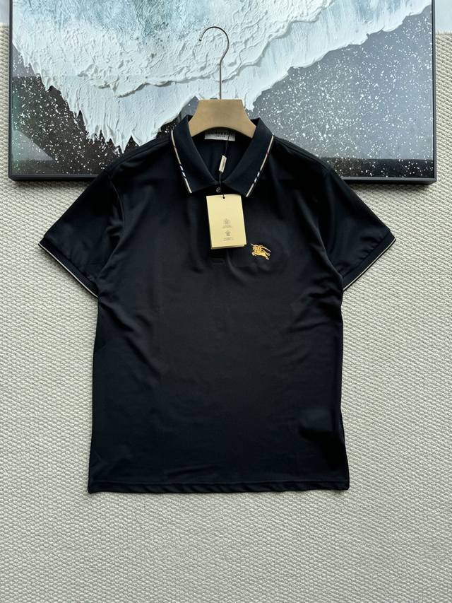 burberry巴宝莉2025夏季男士Polo衫刺绣战马Logo翻领短袖！ 百年难遇限量款，罕见稀世珍品，博柏利最新研发！奢饰品中时尚界一哥 直接秒杀不议价 品