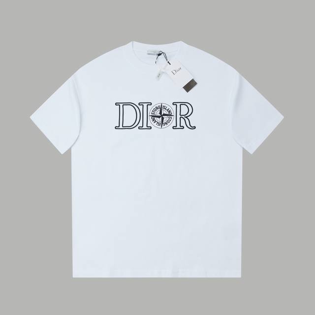 高版本 迪奥 Christian Dior Cd 25Ss早春新款 联名滑雪系列 字母Logo刺绣短袖 轻奢主义 男女日常通勤穿搭必备单品 正确版本 欢迎对比