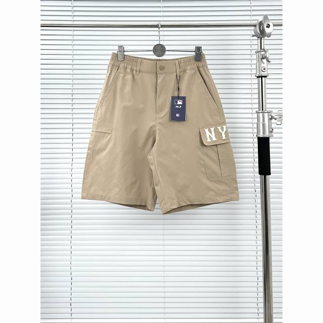 mlb侧口袋刺绣短裤 卡其 藏青 M-Xxl Mlb官方 张凌赫同款 男女百搭潮流休闲凉感梭织短裤25夏季新款Smb05 Mlb官方｜张凌赫同款凉感神裤 25夏
