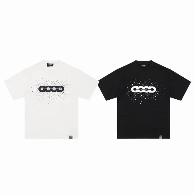 goodbrand 老白同款假日缤纷糖果宝石猫眼石情侣圆领短袖T恤-原单版本 Color：黑色 白色 Size：S M L Xl Number：25804 原版