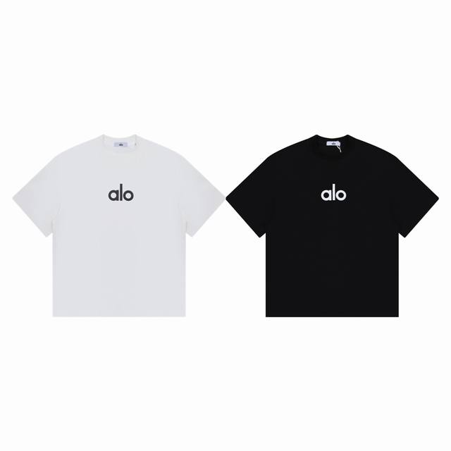 alo Yoga 纯色前后字母 Logo 情侣简约短袖 T恤-原单品质 Color：白色 黑色 Size：S M L Number：250381 独家原版定制2