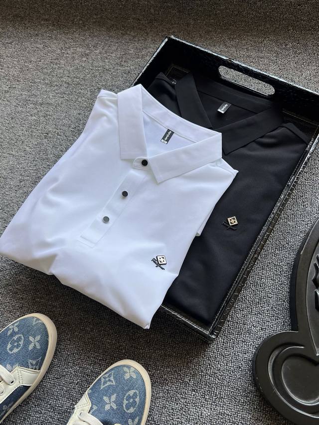 专柜顶级桑蚕丝！ 人气爆款！Ferragamo 菲拉格慕专柜新品桑蚕丝无痕短袖Polo衫！恒隆在售万元级，款号：7772 菲拉格慕家今年顶级冰氧桑蚕丝锦氨棉面料