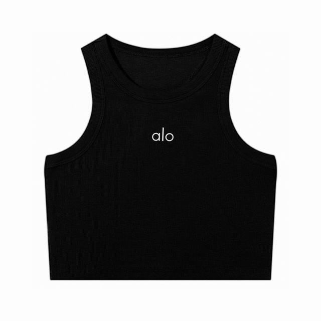 alo立体硅胶Logo短款螺纹背 肯豆风出街背心+老钱风阔腿裤 Alo是当下最火瑜伽品牌 2月去美国时候买了几件Alo，现在北美最火Yoga服饰品牌，个人觉得A
